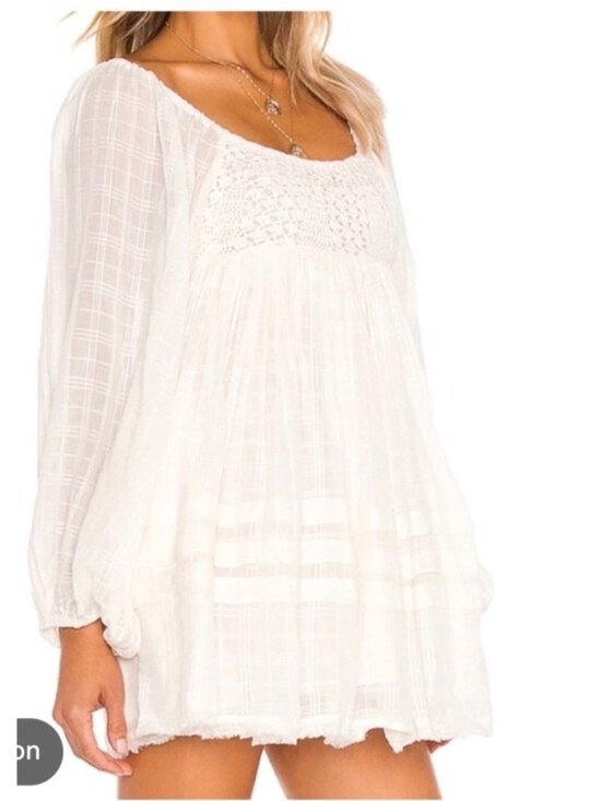 Free People Dresses & Skirts - Free People Boho Long Sleeve Mini Dress Size M